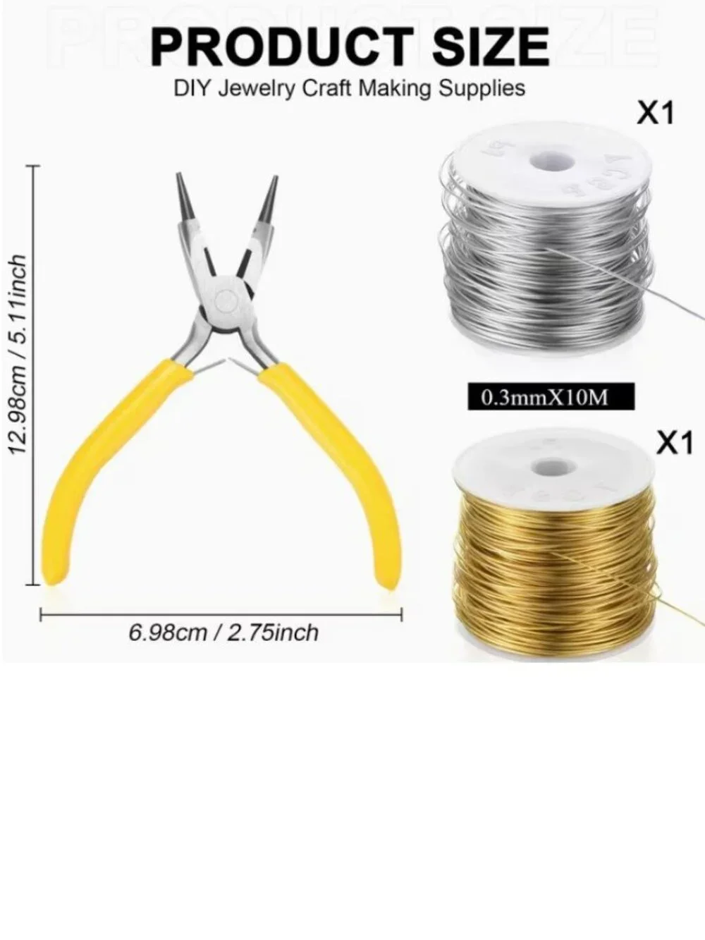 Two Rolls of 20-gauge Copper Wire 3 Piece Set (2 Rolls of Wire + 1 Pair Pliers